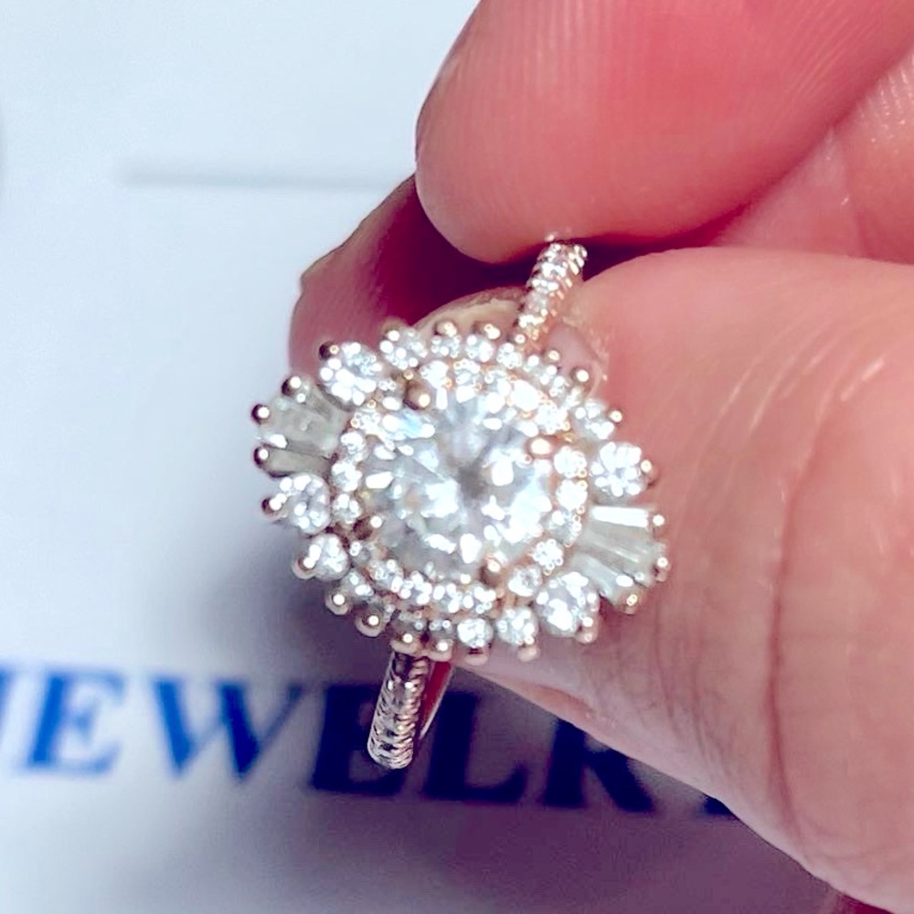 Heidi Gibson “Waterfall Cambria” ALL-DIAMOND Ring (size 6)